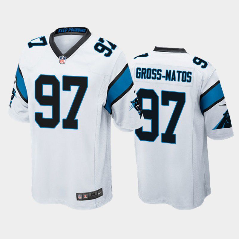 Cheap Men Carolina Panthers 97 Yetur Gross Matos Nike White Player Game NFL Jersey